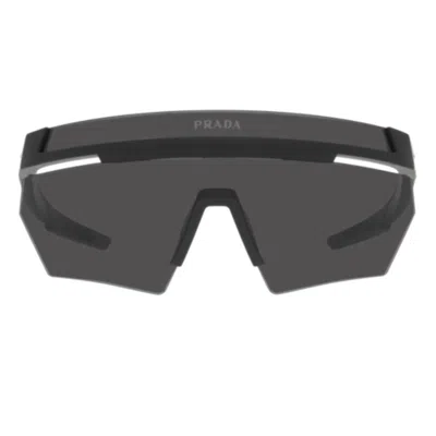 Prada Dark Grey Irregular Men's Sunglasses Ps 01ys 1bo06f 44 In Black