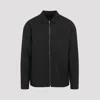 Prada Prince Of Wales Virgin Wool Blouson In Dark Grey