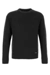 Prada Dark Grey Logo Sweaters In Dark Grey