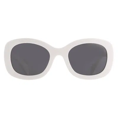 Prada Dark Grey Oval Ladies Sunglasses Pr A13s 1425s0 54 In Blue