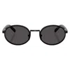 Prada Dark Grey Oval Ladies Sunglasses Pr B56s Aav08z 52 In Black