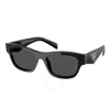 Prada Dark Grey Rectangular Ladies Sunglasses Pr B09s 16k08z 52 In Black