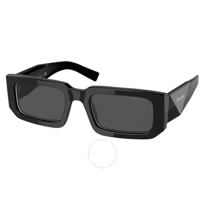 Prada Dark Grey Rectangular Men's Sunglasses Pr 06ys 09q5s0 53 In Black