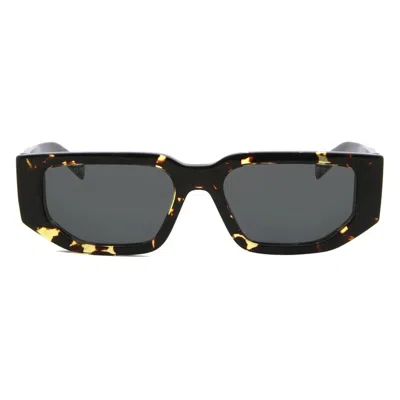 Prada Dark Grey Rectangular Men's Sunglasses Pr 09zs 16r5s0 54 In Brown