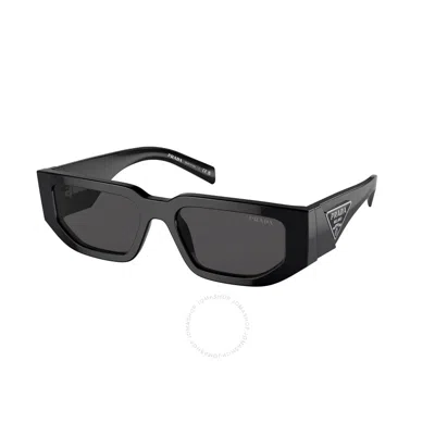 PRADA PRADA DARK GREY RECTANGULAR MEN'S SUNGLASSES PR 09ZS 1AB5S0 54