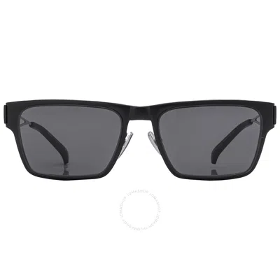 Prada Dark Grey Rectangular Men's Sunglasses Pr 71zs 1bo5s0 56