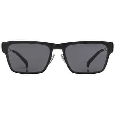 Pre-owned Prada Dark Grey Rectangular Men's Sunglasses Pr 71zs 1bo5s0 56 Pr 71zs 1bo5s0 56 In Gray