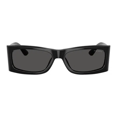 Prada Dark Grey Rectangular Men's Sunglasses Pr B03s 1ab5s0 56 In ["black"]