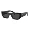 Prada Dark Grey Rectangular Unisex Sunglasses Pr A01s 16k08z 53
