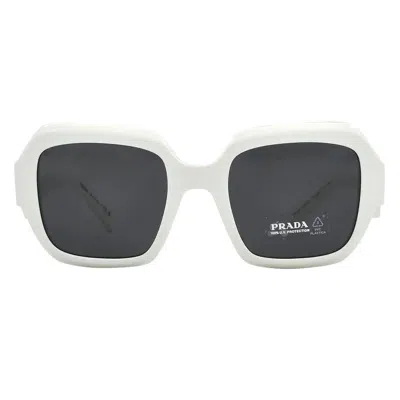 Prada Dark Grey Sport Ladies Sunglasses Pr 28zs 17k08z 53 In White