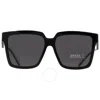 Prada Dark Grey Square Ladies Sunglasses Pr 24zsf 1ab5s0 57 In Grey