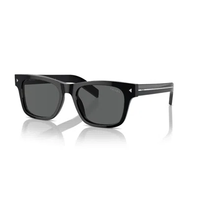 Prada Dark Grey Square Men's Sunglasses Pr A17s 16k731 51 In Black