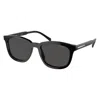 Prada Logo-engraved Square-frame Sunglasses In Black