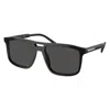 Prada Eyewear Rectangular Frame Sunglasses In Black