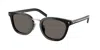 Prada Round-frame Sunglasses In Black