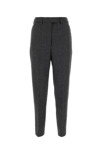 PRADA DARK GREY WOOL PANT