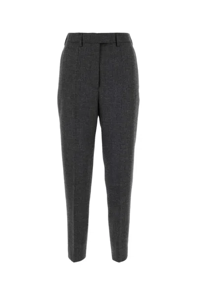 PRADA PRADA DARK GREY WOOL PANT