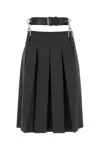 Prada Detachable-belt Midi Skirt