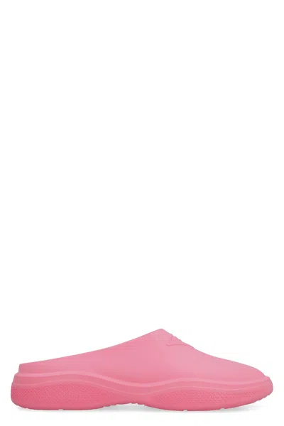 Prada Dark Pink Rubber Slippers