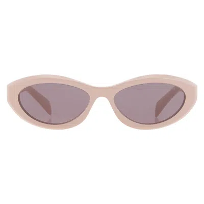Prada Dark Purple Irregular Ladies Sunglasses Pr 26zs 25b6x1 55 In Pink