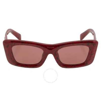 Prada Dark Violet Cat Eye Ladies Sunglasses Pr 13zsf 15d08s 52 In Brown