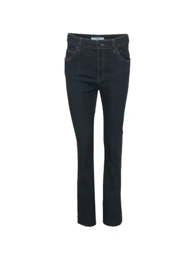 Pre-owned Prada Dark-wash Denim Jeans In Blue