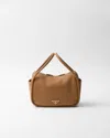 Prada Darling Leather Handbag In Caramel