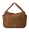 Prada Darling Leather Handbag In Brown