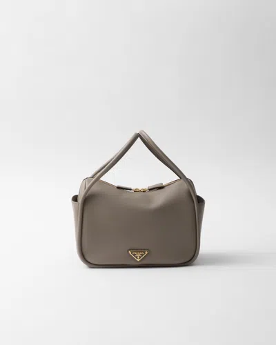 Prada Darling Leather Handbag In Clay