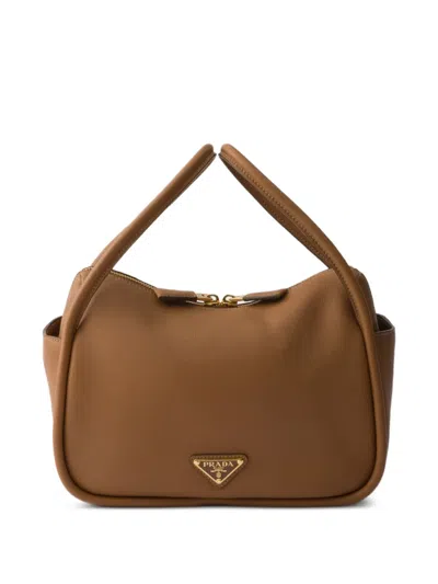 Prada Darling Leather Handbag In Caramel