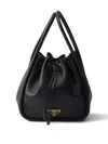 Prada Darling Leather Mini Bucket Bag In Black