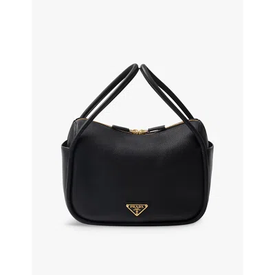 PRADA WOMENS BLACK DARLING LEATHER SHOULDER BAG