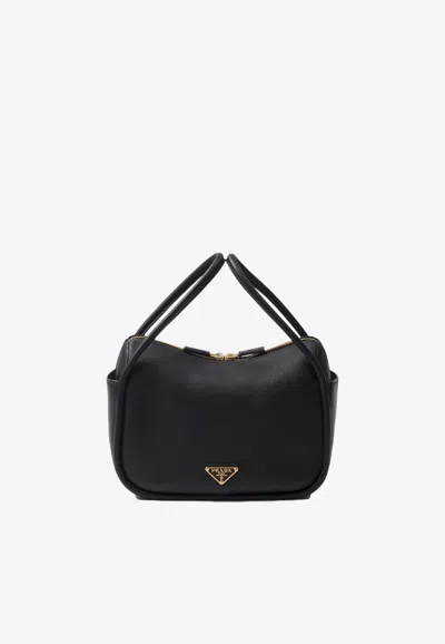 Prada Darling Leather Shoulder Bag In Black