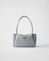 Prada Medium Leather Darling Shoulder Bag In Silver
