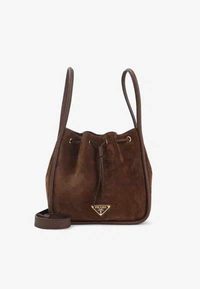 Prada Darling Suede Shoulder Bag