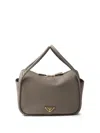 Prada Darling Leather Handbag In Grey