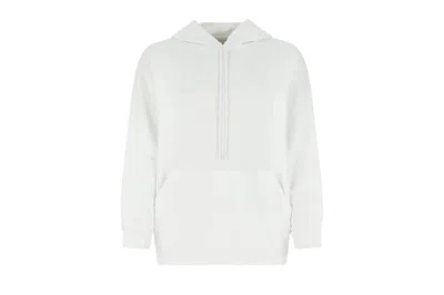 Pre-owned Prada Debossed Logo Hoodie White