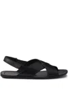 Prada Wide-strap Sandals With Secure Back Strap