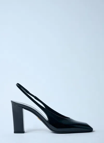 PRADA DECOLETTE LEATHER HEELS