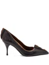Prada Leather Pumps In Black