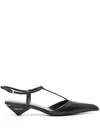 Prada 35 Calf Leather Pumps In Black