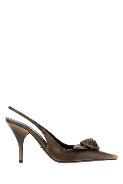Prada Brown Decollete Pumps In Multi