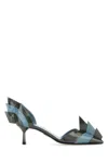 Prada Two-tone Leather Pumps In Gray