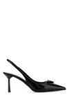 Prada Brushed Leather Slingback In Black