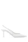 Prada White Solid Pointed Toe Pumps In White