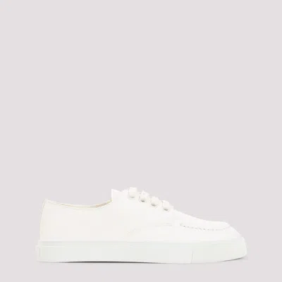 Prada Deer Leather Sneakers In White