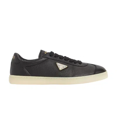Pre-owned Prada Deerskin Leather Sneaker 'black' | Men's Size 7.5