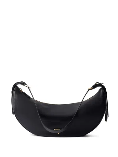 Prada Demi-lune Large Leather Shoulder Bag