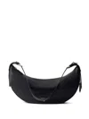 Prada Demi-lune Large Leather Shoulder Bags In Black