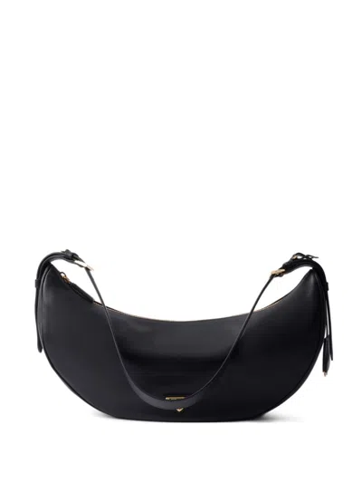 Prada Demi-lune Leather Shoulder Bag